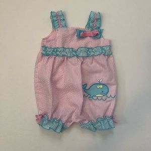 Pink & Blue Seersucker Bubble